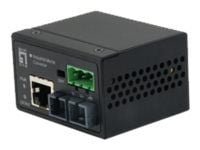 LevelOne IEC-4301 - Medieomvandlare - 100Mb LAN - 10Base-T, 100Base-FX, 100Base-TX - RJ-45 / SC enkelläge - upp till 30 km