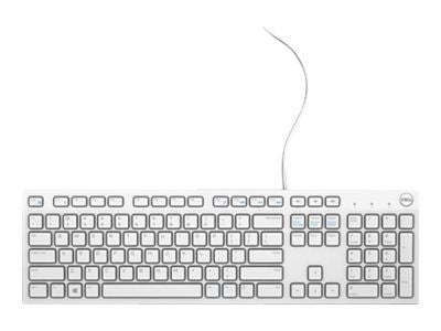 Dell - Tastatur - USB - QWERTY - Storbritannia - hvit
