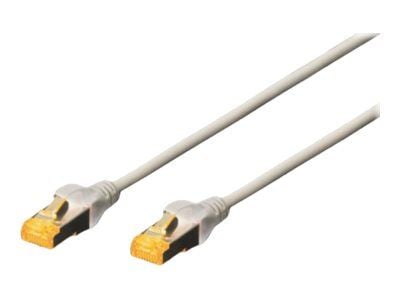 DIGITUS Professional - Koblingskabel - RJ-45 (hann) til RJ-45 (hann) - SFTP - CAT 6a - med støvel, halogenfri, uten hindringer - grå