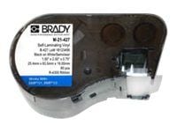 Brady B-427 - Vinyl - permanent akryllim - svart på hvit/klar - 12,7 x 31,75 mm 200 etikett(er) (1 rull(er) x 200 etiketter) - for Brady BMP41, BMP...