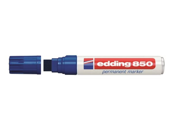 edding 850 - Markering - permanent - för glas, metall, plast - blå - 5-16 mm
