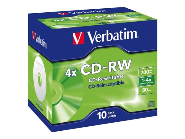 Verbatim - 10 x CD-RW - 700 MB 8x - 12x - CD-eske