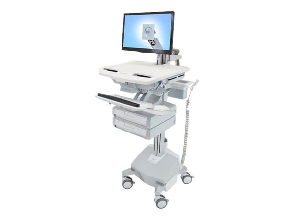 Ergotron StyleView - Vogn - åpen arkitektur - for LCD-skjerm / PC-utstyr - medisinsk - aluminium, forsinket stål, kvalitetsplast - grå, hvit, poler...
