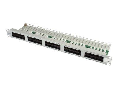Telegärtner ISDN/Telephone Patch Panel MPPI50-H - Koblingspanel - UTP - RJ-45 X 50 - lysegrå, RAL 7035 - 1U - 19"