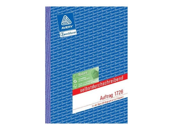 Avery Zweckform - Bestillingsskjema - 40 ark - A5 (148 x 210 mm) - triplikat - karbonfri