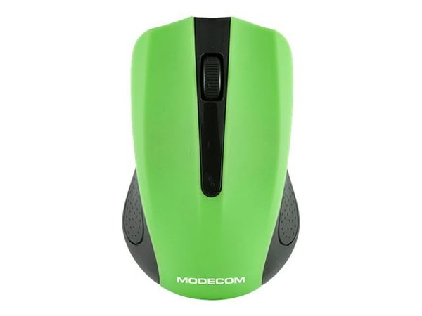 ModeCom MC-WM9 - Mus - optisk - trådløs - 2.4 GHz - USB trådløs mottaker - svart, grønn