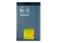 Nokia BL-5J - Mobiltelefonbatteri - Li-Ion - 1320 mAh - for Nokia 5228, 5230, 5235, 5800, C3, N900, X1, X6; Asha 200, 201, 302; Lumia 520, 530