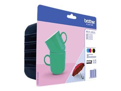 Brother LC227XL/225XL - 4 pakker - sort, gul, cyan, magenta - original - blækpatron - for Brother DCP-J4120DW, MFC-J4420DW, MFC-J4620DW, MFC-J4625DW