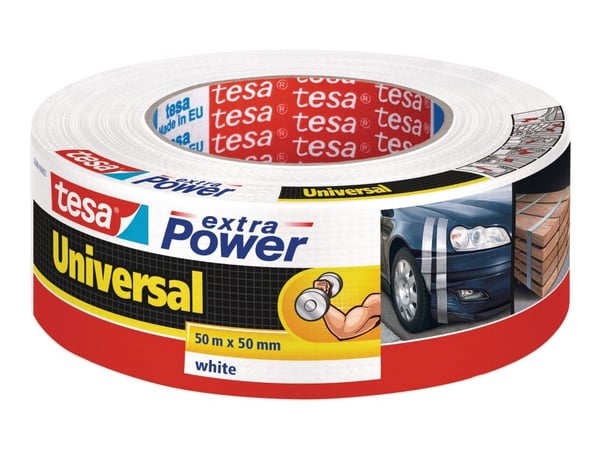 tesa extra Power Universal - Naamiointiteippi - 48 mm x 50 m - valkoinen