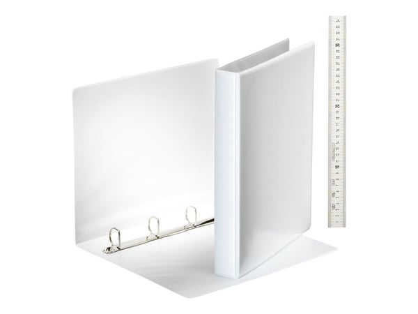 Esselte ESSENTIALS - Ringperm for presentasjoner - bokryggbredde: 44 mm - for A4 (210 x 297 mm) - kapasitet: 250 ark - hvit