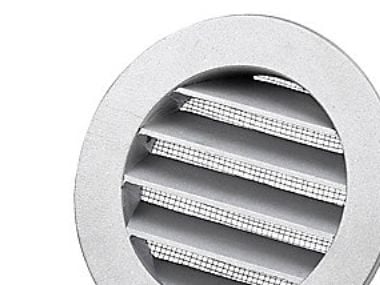 Duka DUSAV rist Ø100 mm - Aluminium, Sort, Med flange samt medfluenet