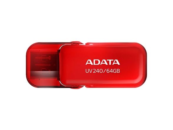 ADATA UV240 - USB-flashstasjon - 64 GB - USB 2.0 - rød