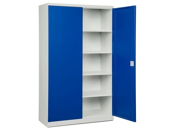 Opbevaringsskab i stål - ASHV 1980x1200x670 mm Blå døre