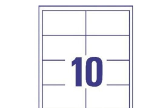 Avery Zweckform QuickPEEL - Hvit - 97 x 55 mm 1000 etikett(er) (100 ark x 10) flerbruks merkelapper