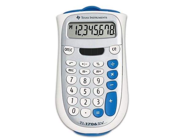 Texas Instruments TI-1706 SV - Lommekalkulator - 8 sifre - batteri, solpanel