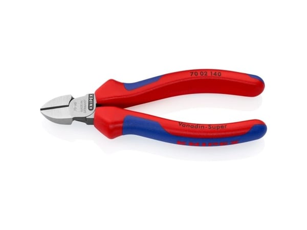 Knipex 70 02 140 SB, Sivuleikkurit, 4 mm, Terästä, Sininen, Punainen, 140 mm, 54 mm