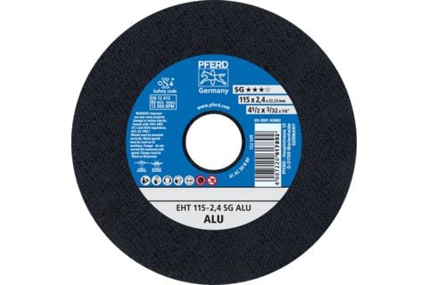 PFERD 61340550, Kutteskive, Aluminium, Ikke-jernholdig metall, 11,5 cm, Alle merker, Flatt senter, 2,22 cm