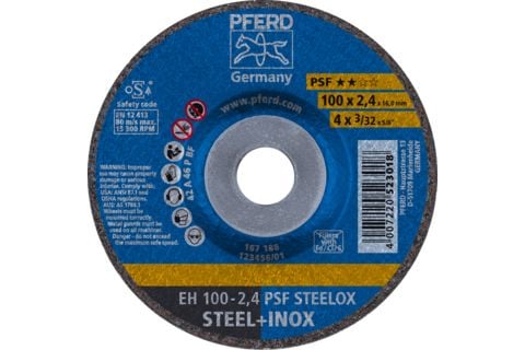 PFERD EH 100-2,4 PSF STEELOX/16,0, Stål, Rustfritt stål, PFERD, 10 cm, 15300 rpm, 25 stk