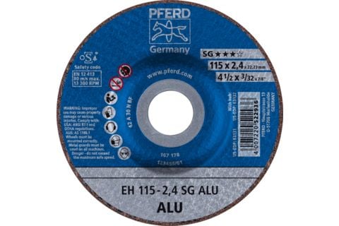 PFERD 61340312, Kutteskive, Aluminium, Ikke-jernholdig metall, 11,5 cm, Alle merker, Flatt senter, 2,22 cm