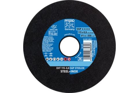 PFERD EHT 115-0,8 SGP STEELOX, Stål, Rustfritt stål, PFERD, 2,22 cm, 11,5 cm, 13300 rpm, 25 stk