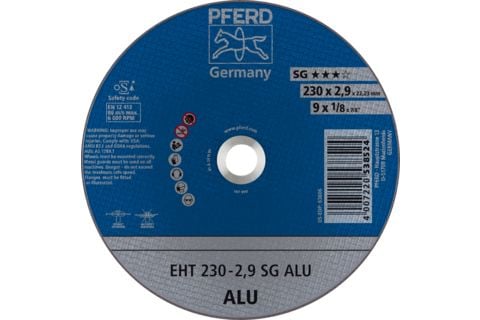 PFERD 61328323, Kutteskive, Aluminium, Ikke-jernholdig metall, 23 cm, Alle merker, Flatt senter, 2,22 cm
