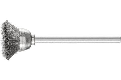 PFERD 43209452, Kopp stålbørste, 3 mm, 1,8 cm, Rustfritt stål, 18000 RPM, 10 stykker