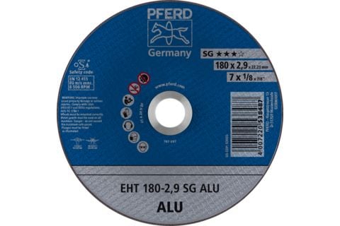 PFERD 61326323, Kutteskive, Aluminium, Ikke-jernholdig metall, 18 cm, Alle merker, Flatt senter, 2,22 cm