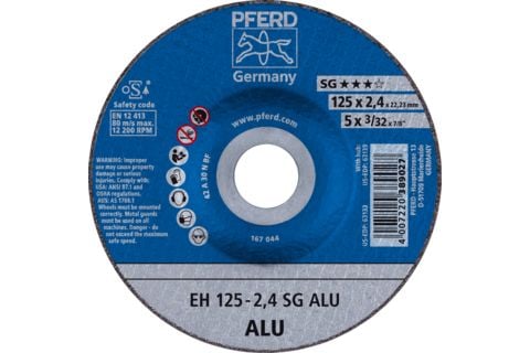 PFERD 61320822, Kutteskive, Aluminium, Ikke-jernholdig metall, 12,5 cm, Alle merker, Flatt senter, 2,22 cm