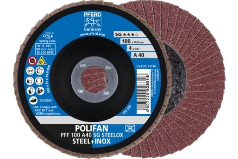 PFERD 67604100, Laikka, Sisäänpainettu keskiosa, Ruostumaton teräs, Terästä, Mikä tahansa tuotemerkki, 1,6 cm, 10 cm