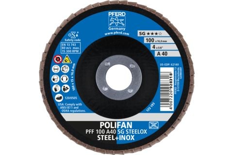 PFERD 67604100, Laikka, Sisäänpainettu keskiosa, Ruostumaton teräs, Terästä, Mikä tahansa tuotemerkki, 1,6 cm, 10 cm
