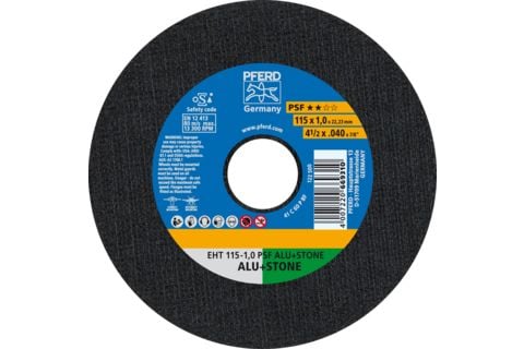 PFERD 61818010, Kutteskive, Aluminium, Støpejern, Betong, Ikke-jernholdig metall, Plast, Stein, Flis, Universell, 11,5 cm, Alle merker, Flatt sente...