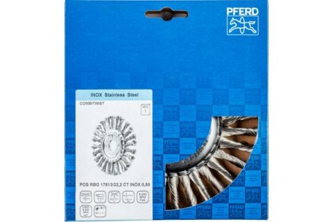 PFERD POS RBG 17813/22,2 CT INOX 0,50, 17,8 cm, 17,8 cm, Stål, Metal uden jern, Bronze, Rustfrit stål, Aluminium, 9000 rpm