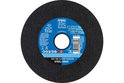 PFERD EHT 125-1,0 SGP STEELOX, Stål, Rustfritt stål, PFERD, 2,22 cm, 12,5 cm, 12200 rpm, 25 stk