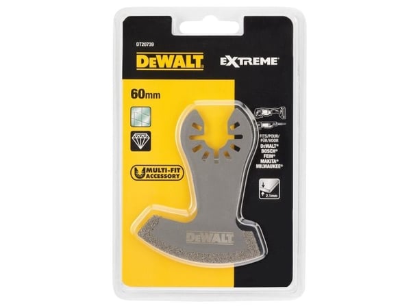 DeWALT DT20739, Muotoiltu terä, Laatta, Harmaa, Replacement blade, 75 mm, 2,2 mm