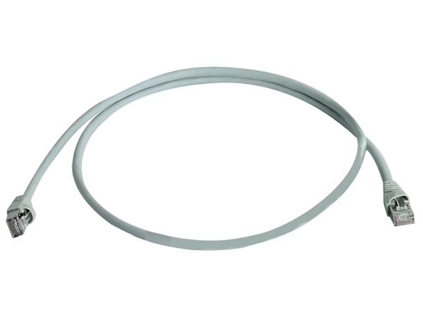 Telegärtner MP8 FS 600 - Koblingskabel - RJ-45 (hann) til RJ-45 (hann) - 5 m - SFTP - CAT 7 - lysegrå, RAL 7035