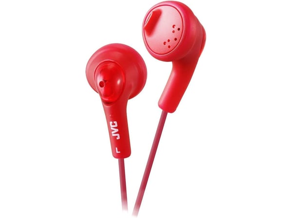 JVC HA-F160-R Gumy - Ørepropper - ørepropp - kablet - 3,5 mm jakk - rød