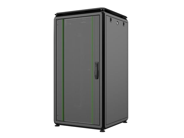 Lanview by Logon Data Line - Rack skap - 600 x 600 mm, data line - free-standing - svart - 22U - 19"