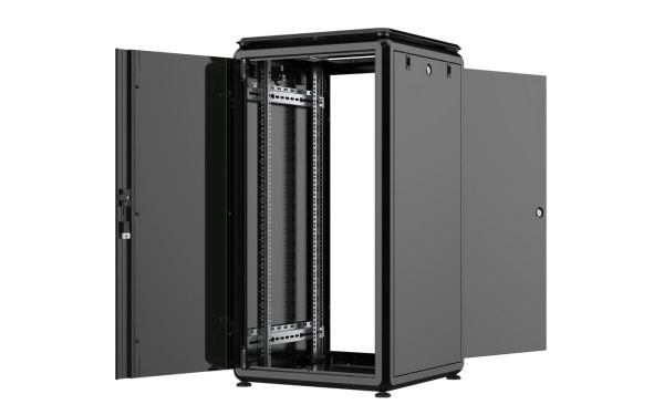 Lanview by Logon Data Line - Rack skap - 600 x 600 mm, data line - free-standing - svart - 22U - 19"