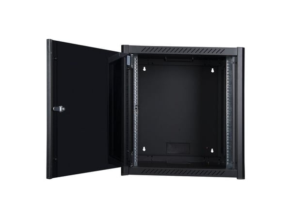 Lanview by Logon - Rack skap - 60 x 45 - veggmonterbar - RAL 9005, svart - 12U - 19"