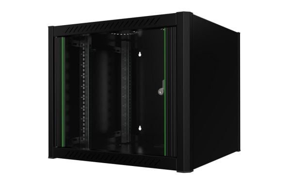Lanview by Logon - Rack skåp - 60 x 56 - väggmontering - svart, RAL 9005 - 9U - 19"