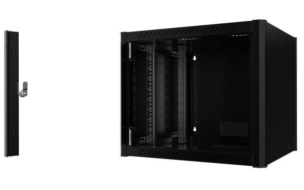 Lanview by Logon - Rack skåp - 60 x 56 - väggmontering - svart, RAL 9005 - 9U - 19"