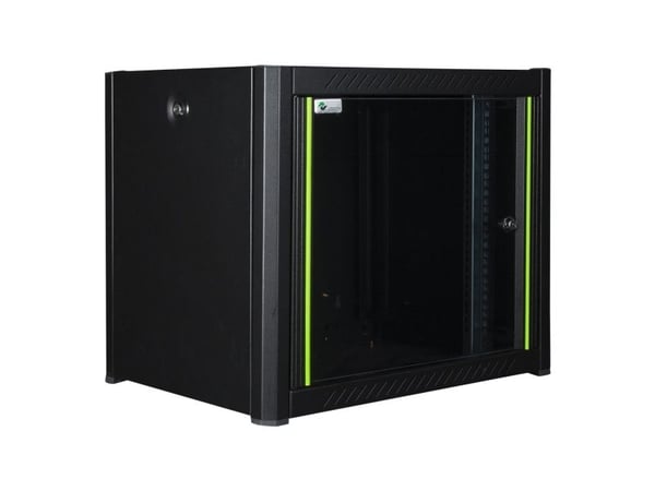 Lanview by Logon - Rack skap - 60 x 56, pro - veggmonterbar - RAL 9005, svart - 9U - 19"