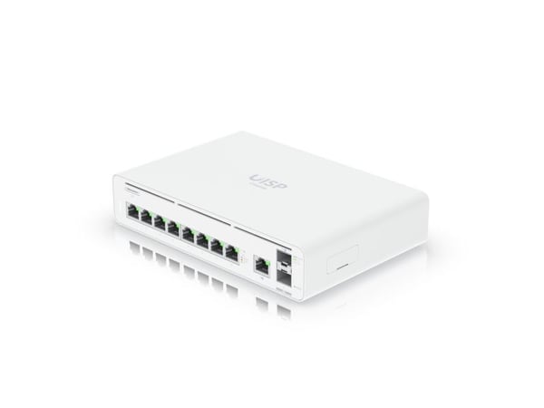 Ubiquiti UISP - Switch - Styrt - 9 x 10/100/1000 + 2 x 1 Gigabit / 10 Gigabit SFP+ - stasjonær, rackmonterbar