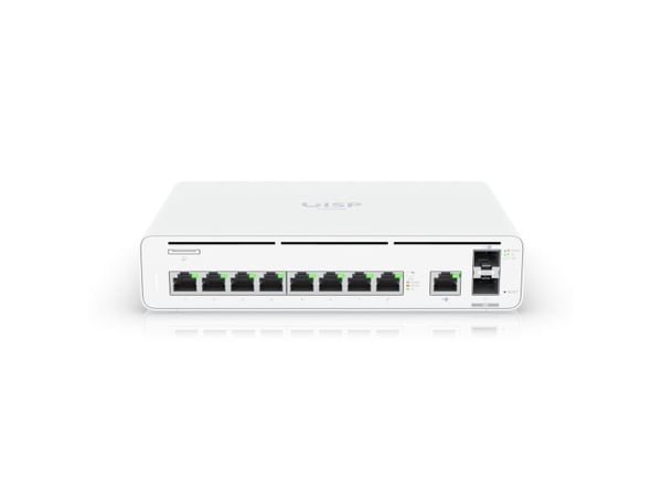 Ubiquiti UISP - Switch - Styrt - 9 x 10/100/1000 + 2 x 1 Gigabit / 10 Gigabit SFP+ - stasjonær, rackmonterbar