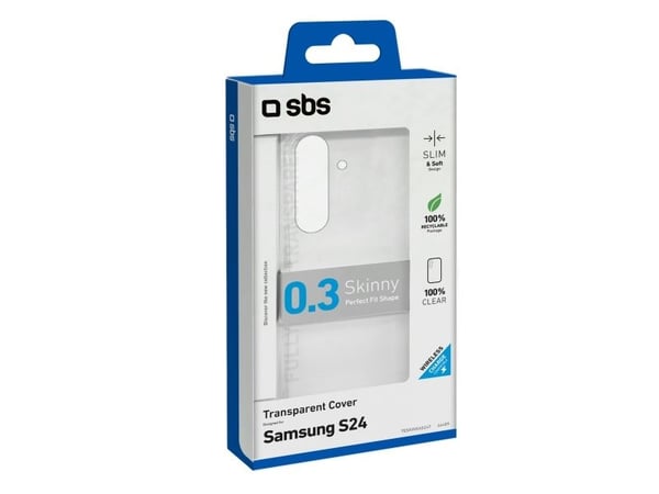 SBS TESKINSAS24T, Etui, Samsung, Galaxy S24, 15,8 cm (6.2"), Gjennomsiktig