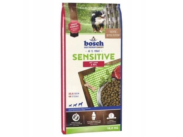 BOSCH Sensitive Lamb&Rice - tørfoder til hunde - 15 kg