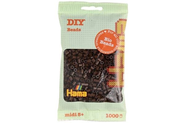 Hama BIO midi perler 1000 stk brune