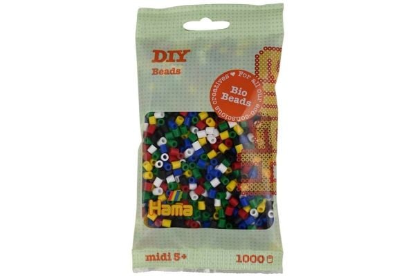 Hama BIO midi-perler 1000 stk miks 198 (6 farger)