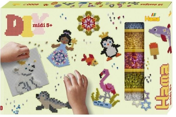 Hama-lahjapakkaus n. 6000 helmeä + 3 levyä Hama-lahjapakkaus n. 6000 helmeä + 3 levyä