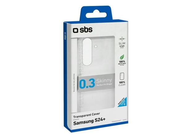 SBS TESKINSAS24PT, Etui, Samsung, Galaxy S24+, 17 cm (6.7"), Gjennomsiktig